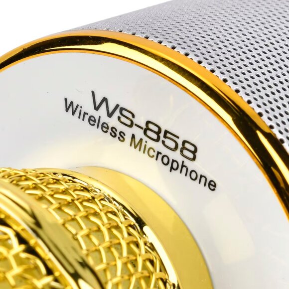 Gold Color Wireless Multifunctional Karaoke Microphone HIFI Speaker - Picture 3 of 3